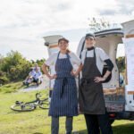 Pastamakarna stod för Fårörundans lunchdepå – lokalproducerad pasta bland raukar och enebuskar